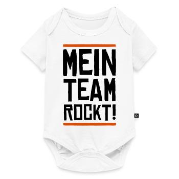 team rockt - Baby Premium Kurzarmbody - Weiß - Vorne