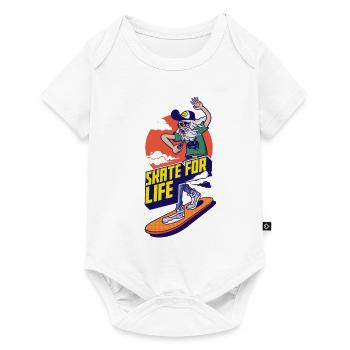skate for life - Body à manches courtes Premium Bébé - blanc - Devant