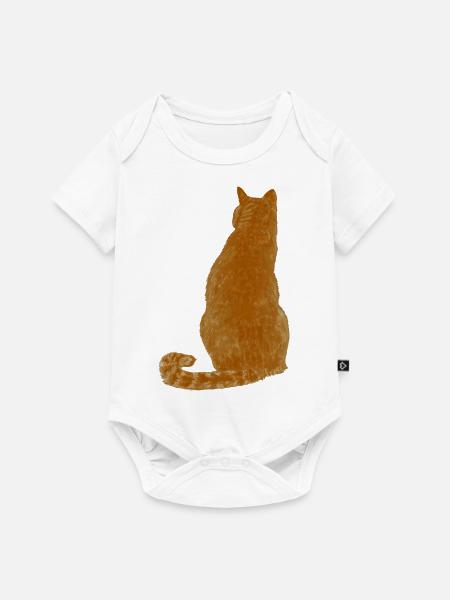 Blonde Katze - Baby Premium Kurzarmbody - Weiß