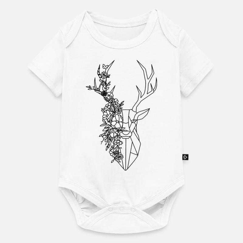 Hirsch - Baby Premium Kurzarmbody - Weiß