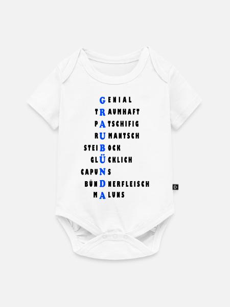 graubünda - Baby Premium Kurzarmbody - Weiß