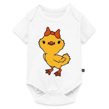 Chick Bow Female Girl - Baby Premium short-sleeve bodysuit - white - Front