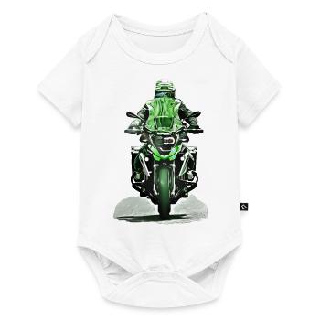 GS motocycliste vert - Body à manches courtes Premium Bébé - blanc - Devant