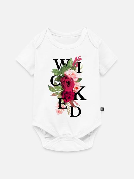 Böse Blumen - Baby Premium Kurzarmbody - Weiß