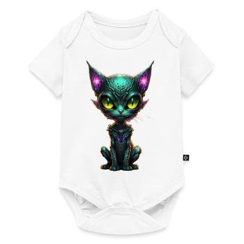 Galaxy Cat - Baby Premium Kurzarmbody - Weiß - Vorne