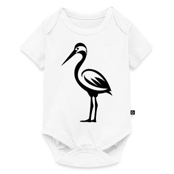 Simple petite cigogne - Body à manches courtes Premium Bébé - blanc - Devant