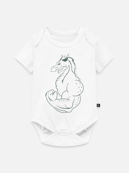 strong dragon - Baby Premium Kurzarmbody - Weiß