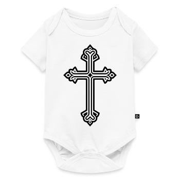 Cross Symbol Christianity - Baby Premium short-sleeve bodysuit - white - Front