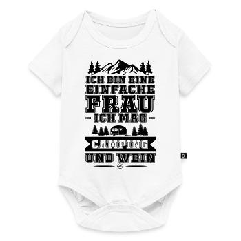 Camping camping-car caravane aventure - Body à manches courtes Premium Bébé - blanc - Devant