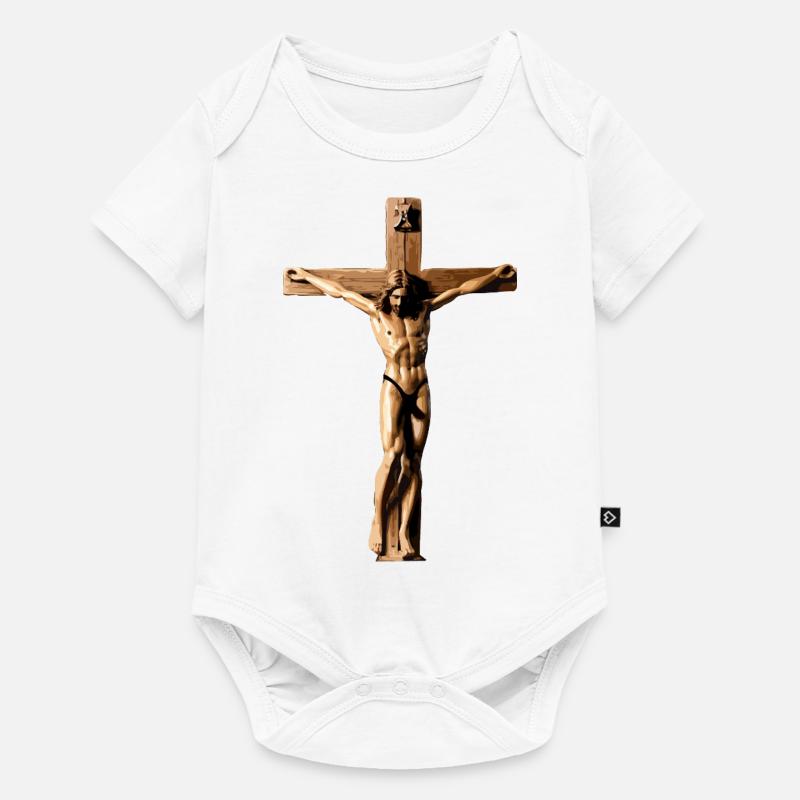Crucifix - Body à manches courtes Premium Bébé - blanc