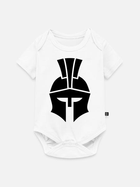 Spartanischer Helm - Baby Premium Kurzarmbody - Weiß