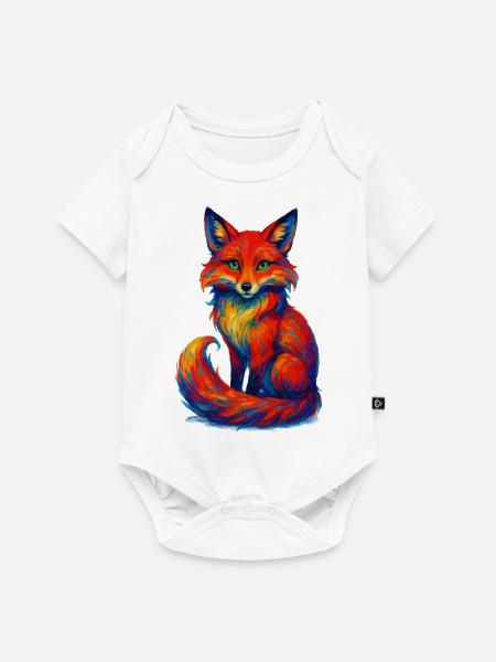 fuchs tier - Baby Premium Kurzarmbody - Weiß