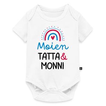 Moien Tatta & Monni – Bébé tout en amour - Body à manches courtes Premium Bébé - blanc - Devant
