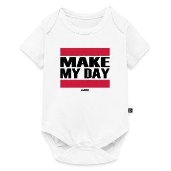 Make my day - Baby Premium Kurzarmbody - Weiß - Vorne