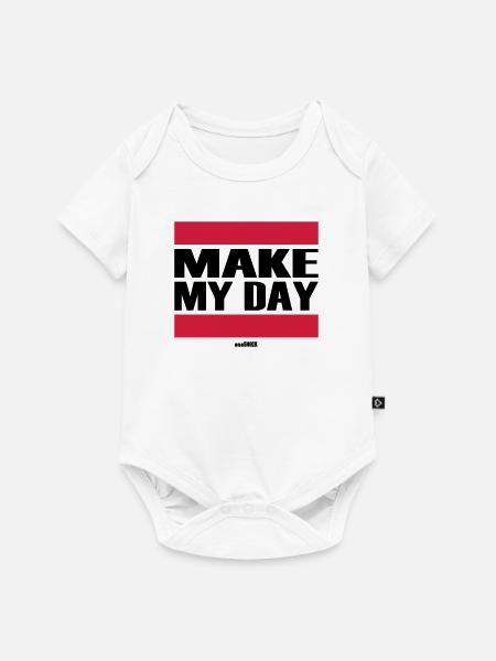 Make my day - Baby Premium Kurzarmbody - Weiß