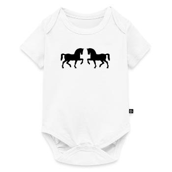 Two proud horses - Baby Premium short-sleeve bodysuit - white - Front