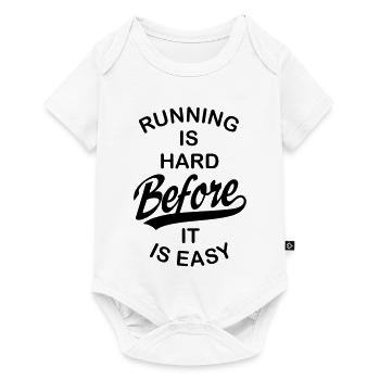 courir - Body à manches courtes Premium Bébé - blanc - Devant