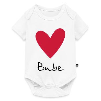 Herz Bube Herzbube Geschenk - Baby Premium Kurzarmbody - Weiß - Vorne