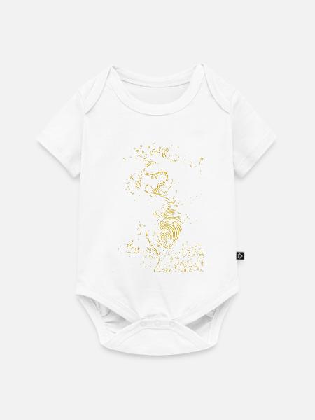 Goldenes Ammoniten-Muster - Baby Premium Kurzarmbody - Weiß