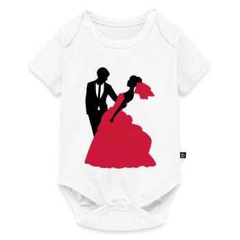 Mariage, Mariée, Le marié - Body à manches courtes Premium Bébé - blanc - Devant