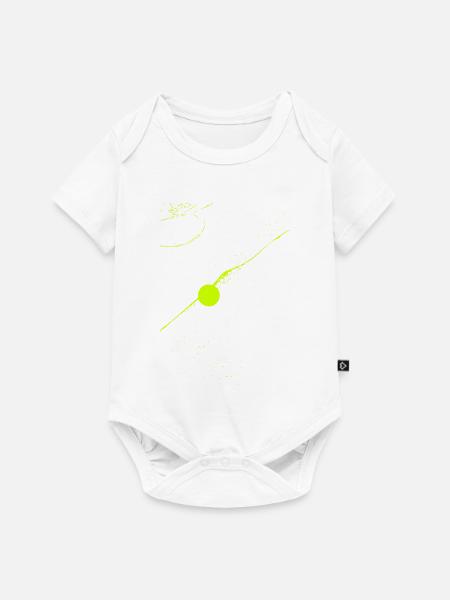 Neon-Orbit-Spur abstrakt - Baby Premium Kurzarmbody - Weiß
