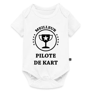 Karting / Kart / Pilote / Voiture - Body à manches courtes Premium Bébé - blanc - Devant