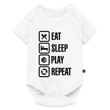 Eat Sleep Basketball Repeat - Baby Premium short-sleeve bodysuit - white - Front