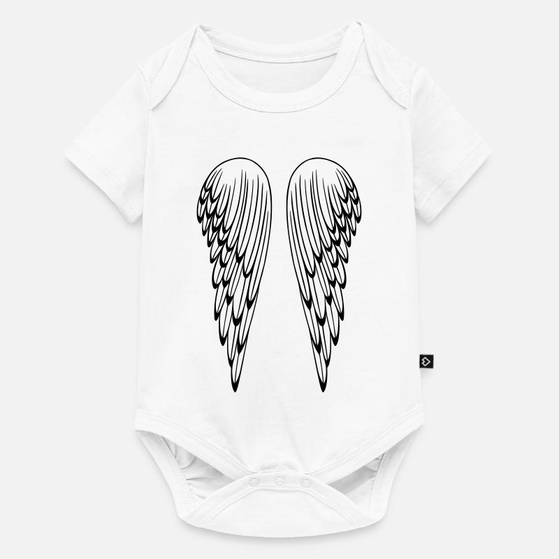 Ailes d'ange, ange gardien, ailes. - Body à manches courtes Premium Bébé - blanc