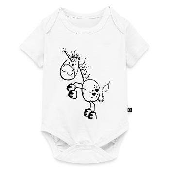 Funny Unicorn Comic - Baby Premium short-sleeve bodysuit - white - Front
