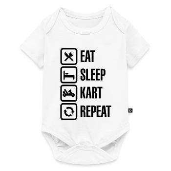 Eat sleep kart karting go-karts repeat - Baby Premium short-sleeve bodysuit - white - Front
