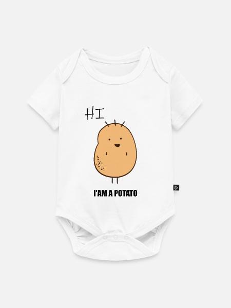I AM A POTATO - Baby Premium Kurzarmbody - Weiß