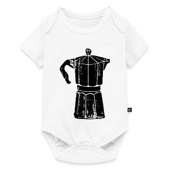 Café – Mais d’abord le café - Body à manches courtes Premium Bébé - blanc - Devant