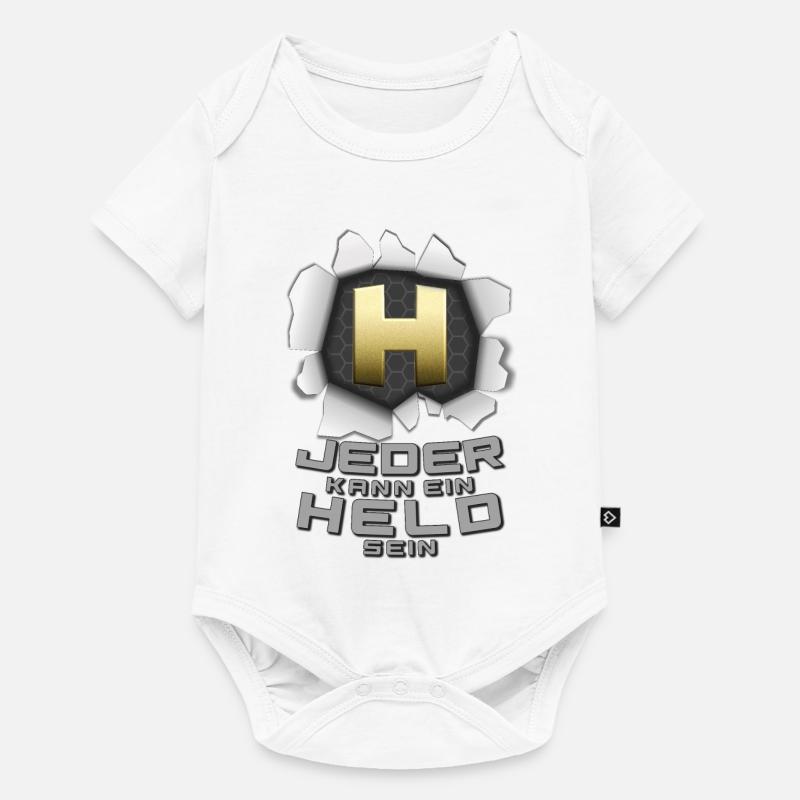 Jeder kann ein Held sein - Baby Premium Kurzarmbody - Weiß