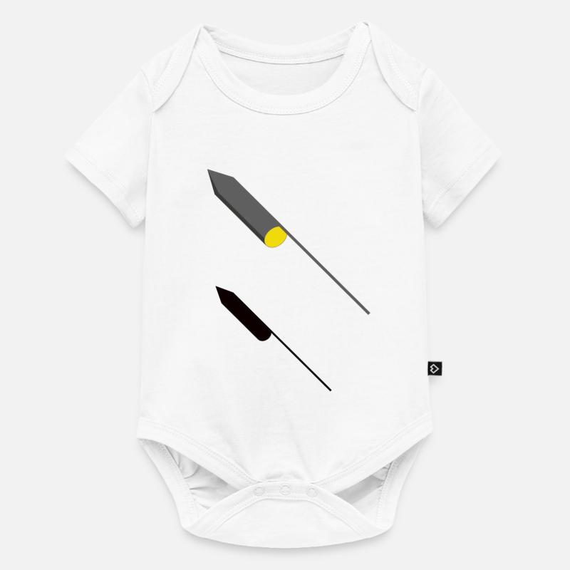 Fusée 3D - Conception - Body à manches courtes Premium Bébé - blanc
