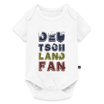 DEUTSCHLAND FAN Schriftzug - Baby Premium Kurzarmbody - Weiß - Vorne