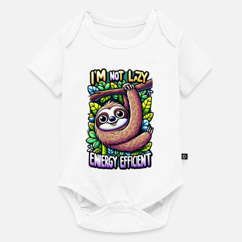 Faultier (Flash) - Baby Premium Kurzarmbody - Weiß