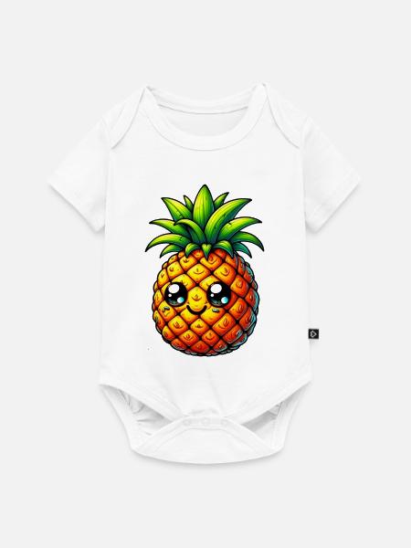 Ananas - Baby Premium Kurzarmbody - Weiß