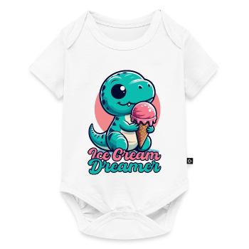 Ice Cream Dreamer Cute T-Rex with Ice Cream Gift - Baby Premium short-sleeve bodysuit - white - Front