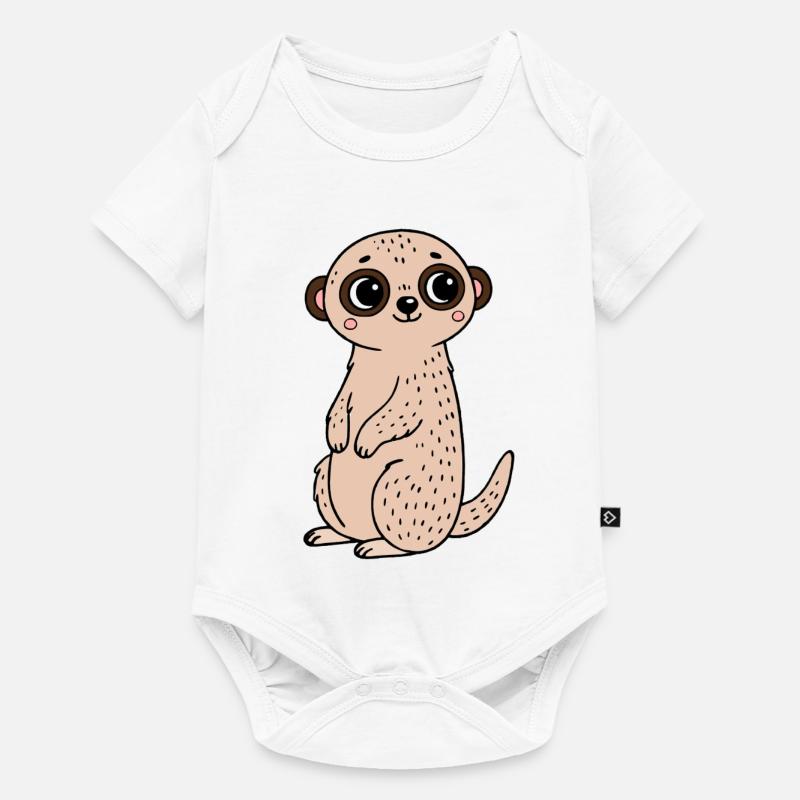 Erdmännchen - Baby Premium Kurzarmbody - Weiß