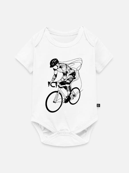 Radfahrer - Baby Premium Kurzarmbody - Weiß