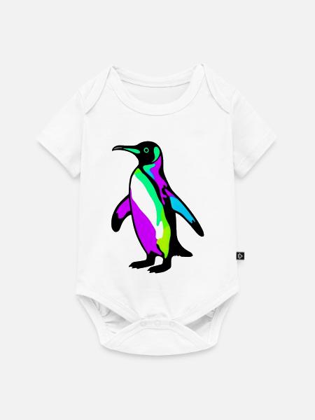 Pinguin - Baby Premium Kurzarmbody - Weiß