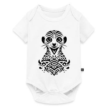 Suricate tribal - Body à manches courtes Premium Bébé - blanc - Devant