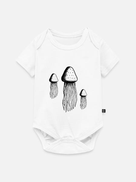 Qualle - Baby Premium Kurzarmbody - Weiß