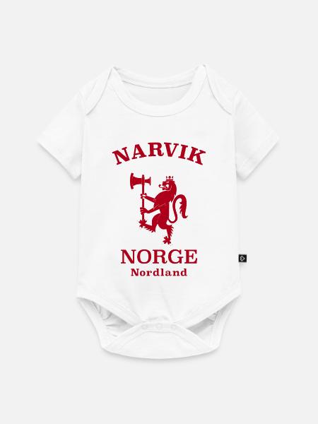 Narvik Norway Norwegen - Baby Premium Kurzarmbody - Weiß