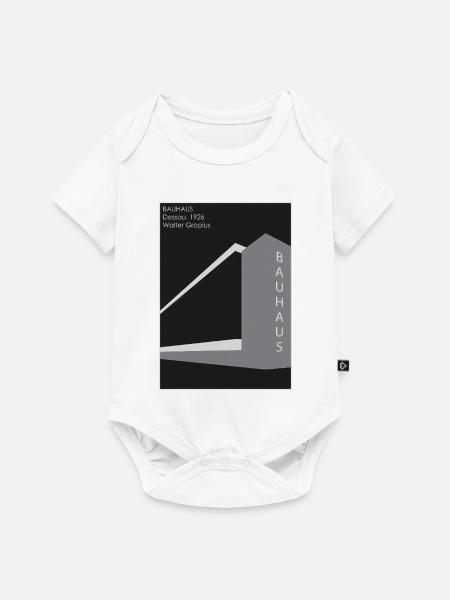 Moderne Architektur: Bauhaus - Baby Premium Kurzarmbody - Weiß