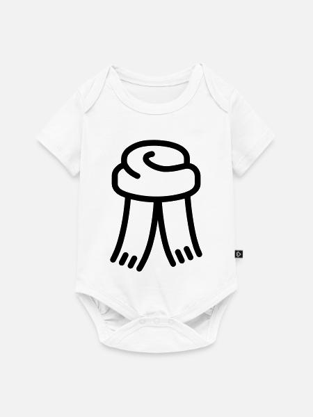Schal - Baby Premium Kurzarmbody - Weiß