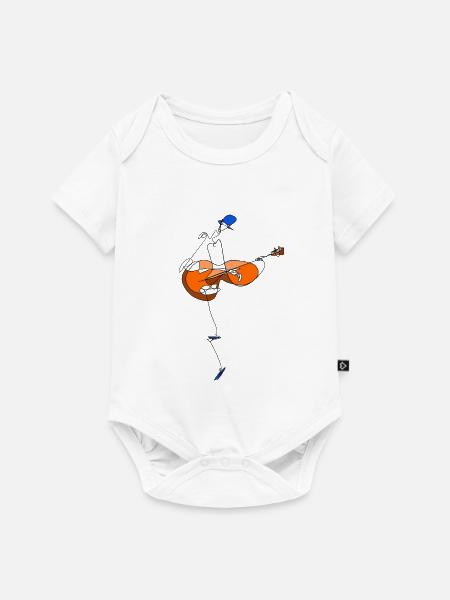Gitarrist - Baby Premium Kurzarmbody - Weiß