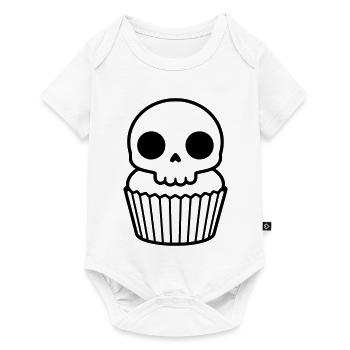 Spooky Cupcake | Halloween Skull - Baby Premium short-sleeve bodysuit - white - Front