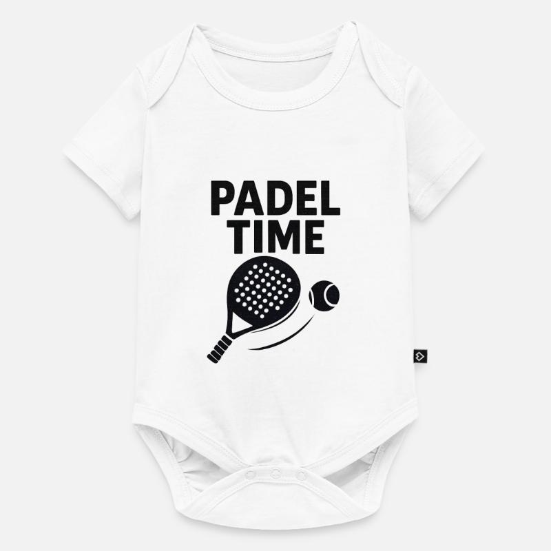 Temps de Padel – Graphismes Paddle & Ball - Body à manches courtes Premium Bébé - blanc