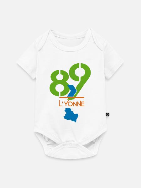 Logo 89 L'Yonne - Baby Premium Kurzarmbody - Weiß